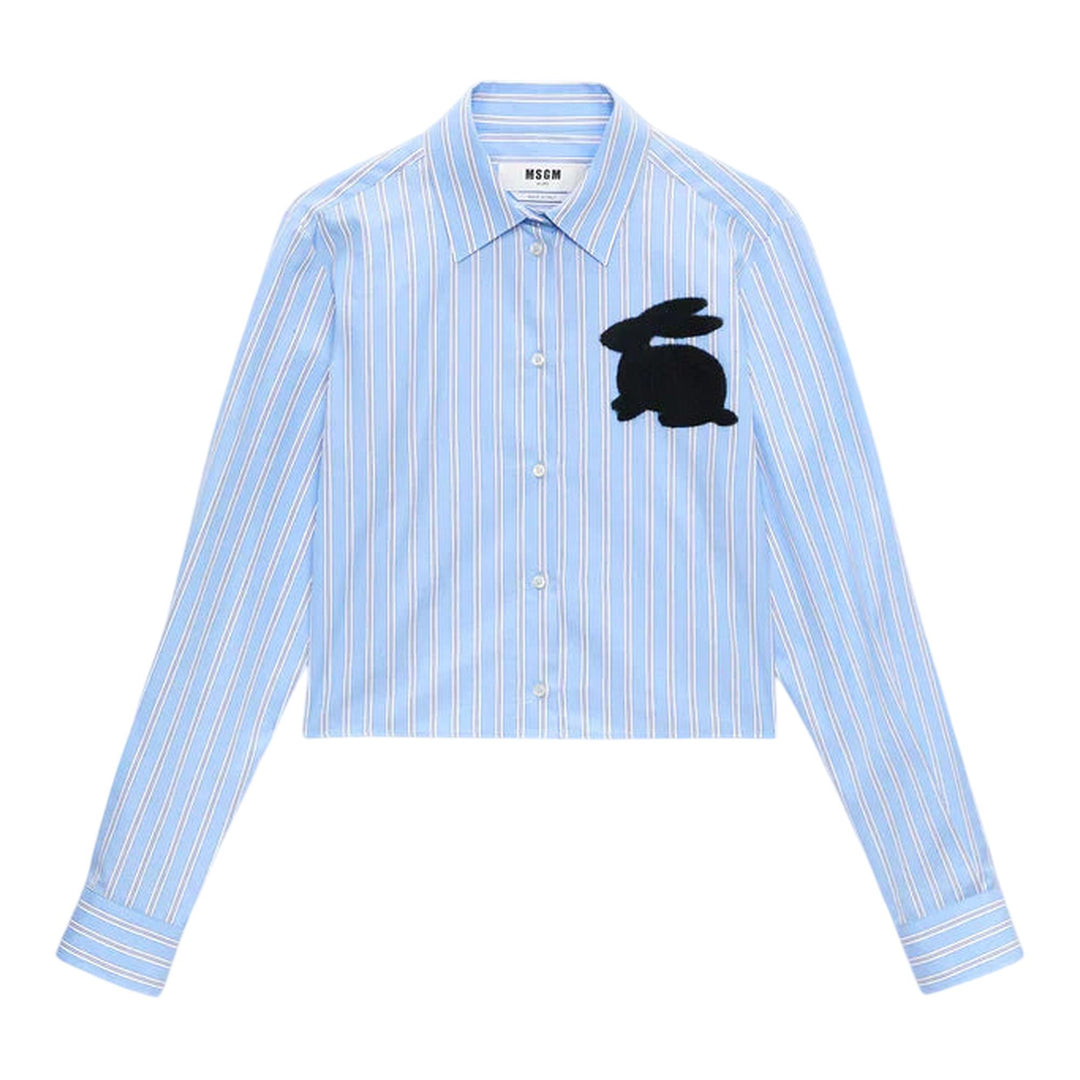Club21 - MSGM - Rabbits Stripes Shirt - BLOUSES - Blue