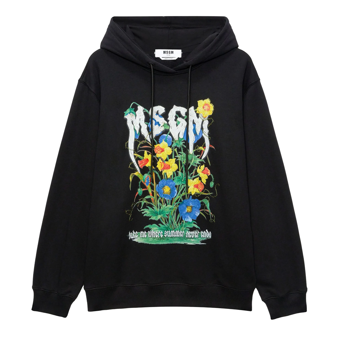 MSGM Floral Print Hoodie