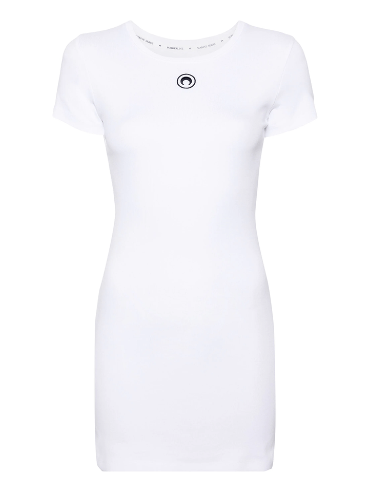 Marine-Serre-Organic-Cotton-1X1-Rib-T-Shirt-Dress-White-1