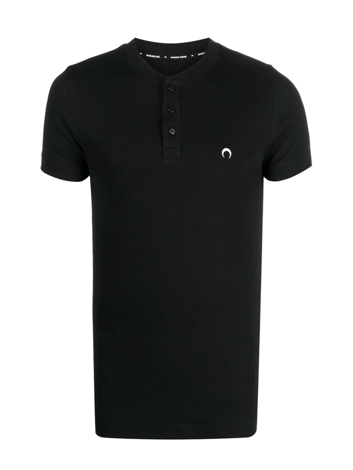 Marine-Serre-Organic-Cotton-Button-Up-Tee-Black-1