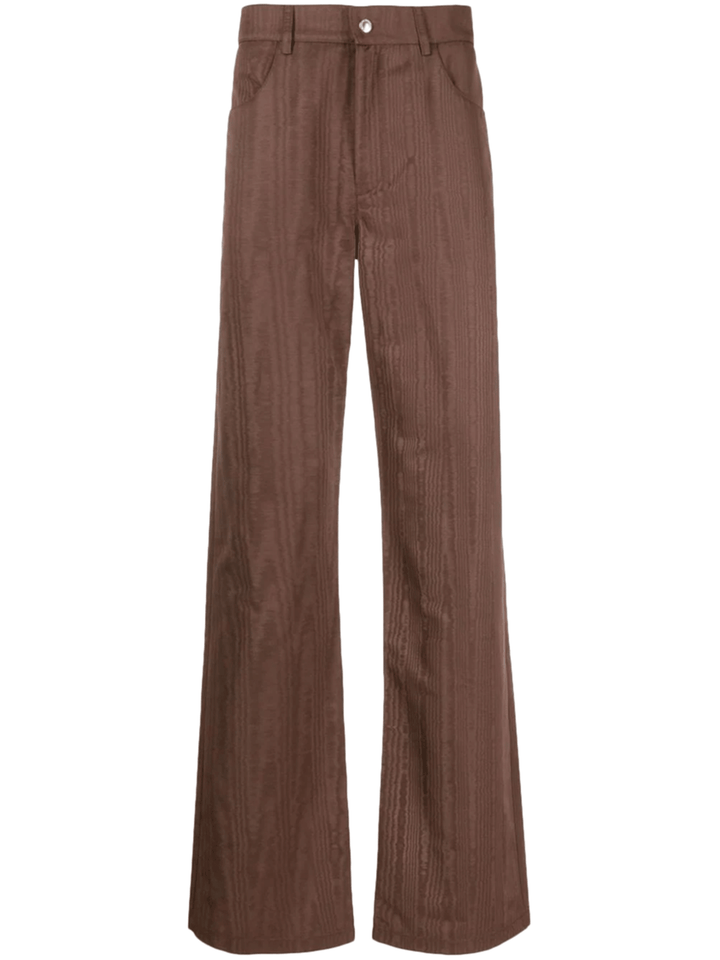 MarineSerre-Regenerated-Moire-Wide-Leg-Pants-Brown-1