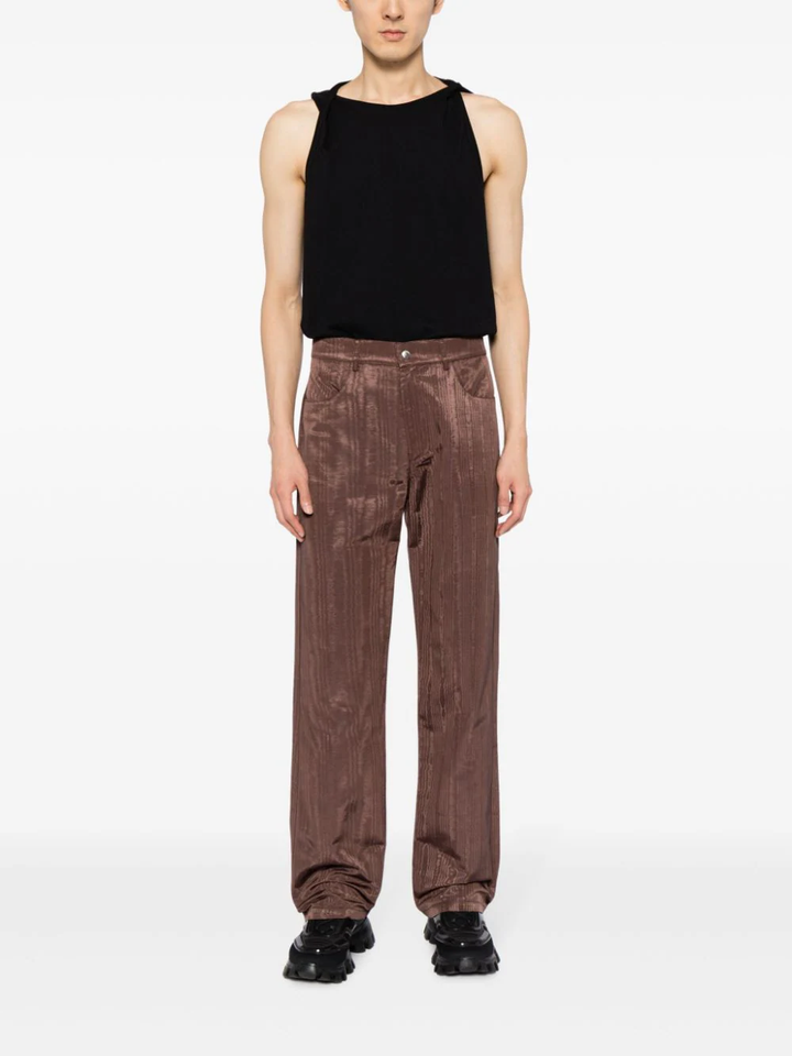 MarineSerre-Regenerated-Moire-Wide-Leg-Pants-Brown-2