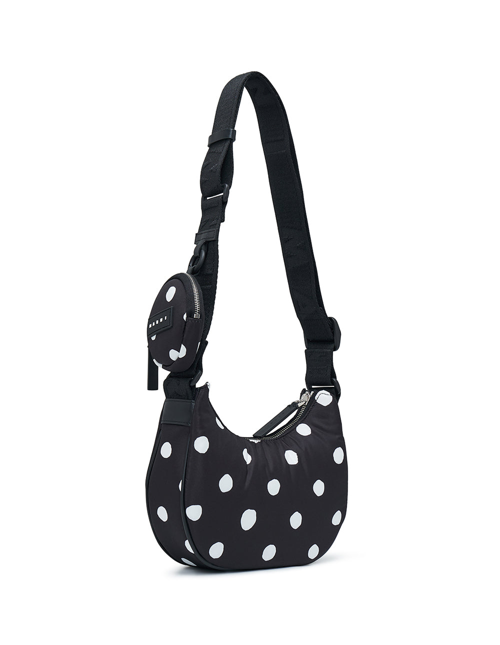 Marni-Dots-Print-Hobo-Bag-Black-2