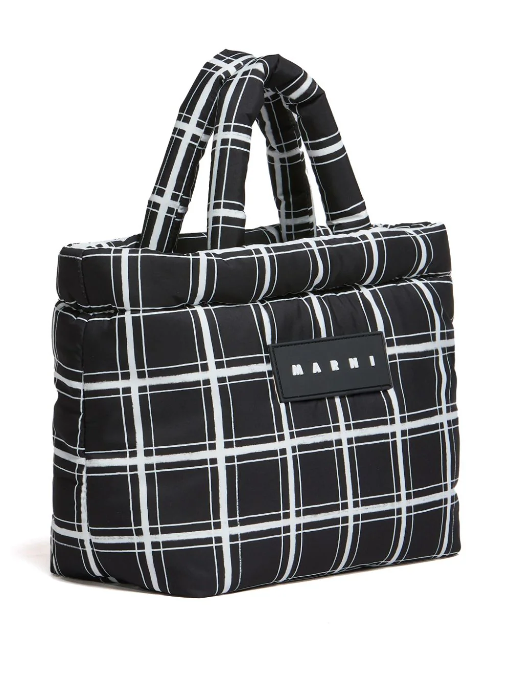 Marni-Nylon-Check-Tote-Black-4