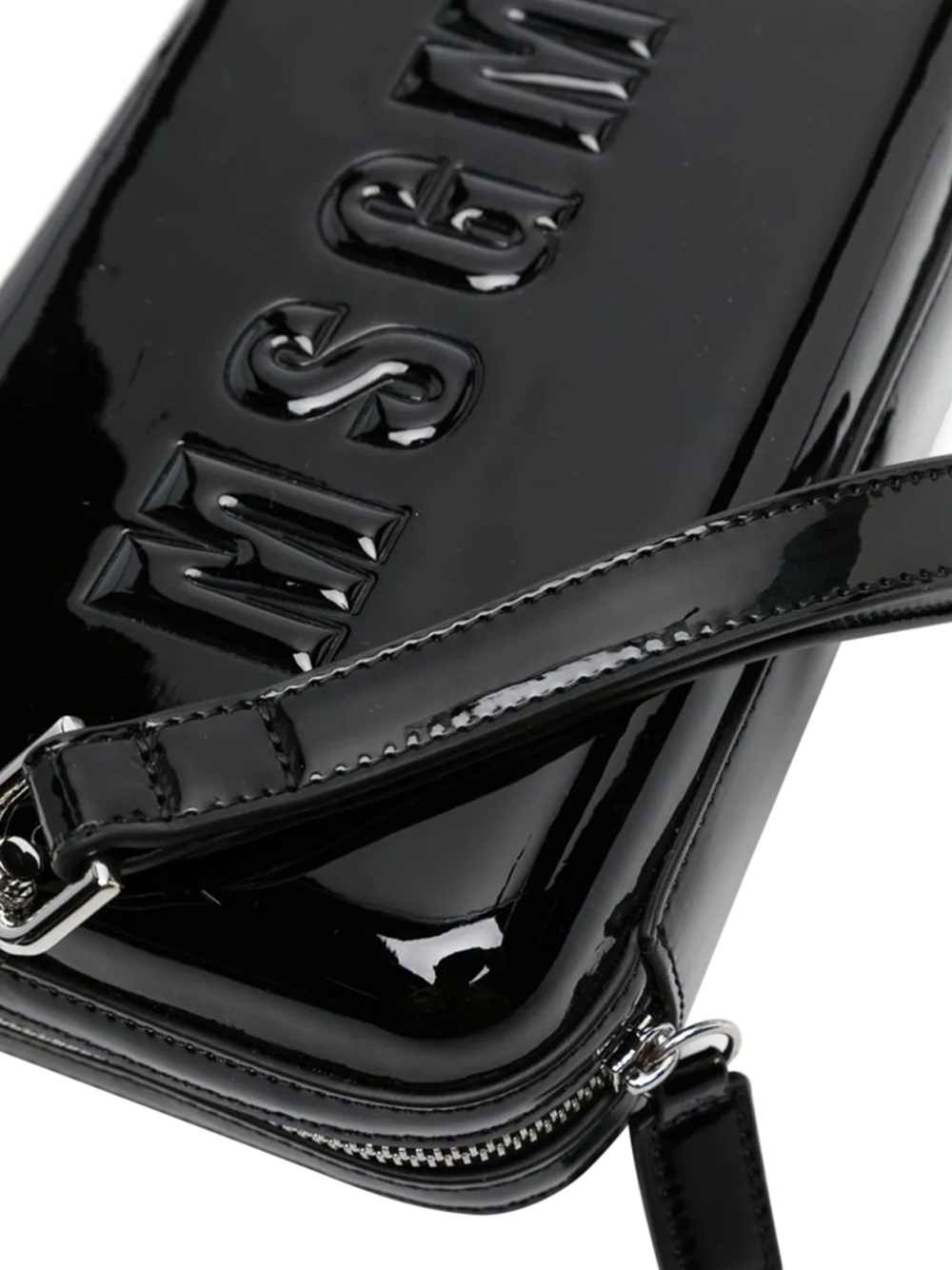 Msgm-Embossed-Logo-Clutch-Black-4