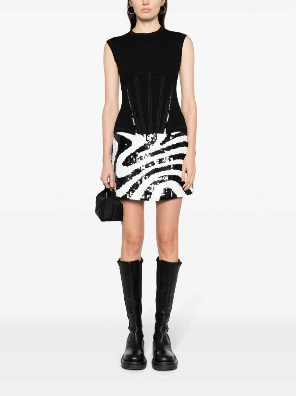 Msgm-Illusion-Stripes-Sequin-Mini-Skirt-Multi-2