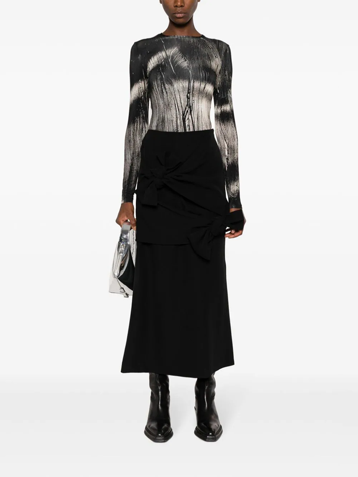 Msgm-Knotted-Details-Midi-Skirt-Black-2