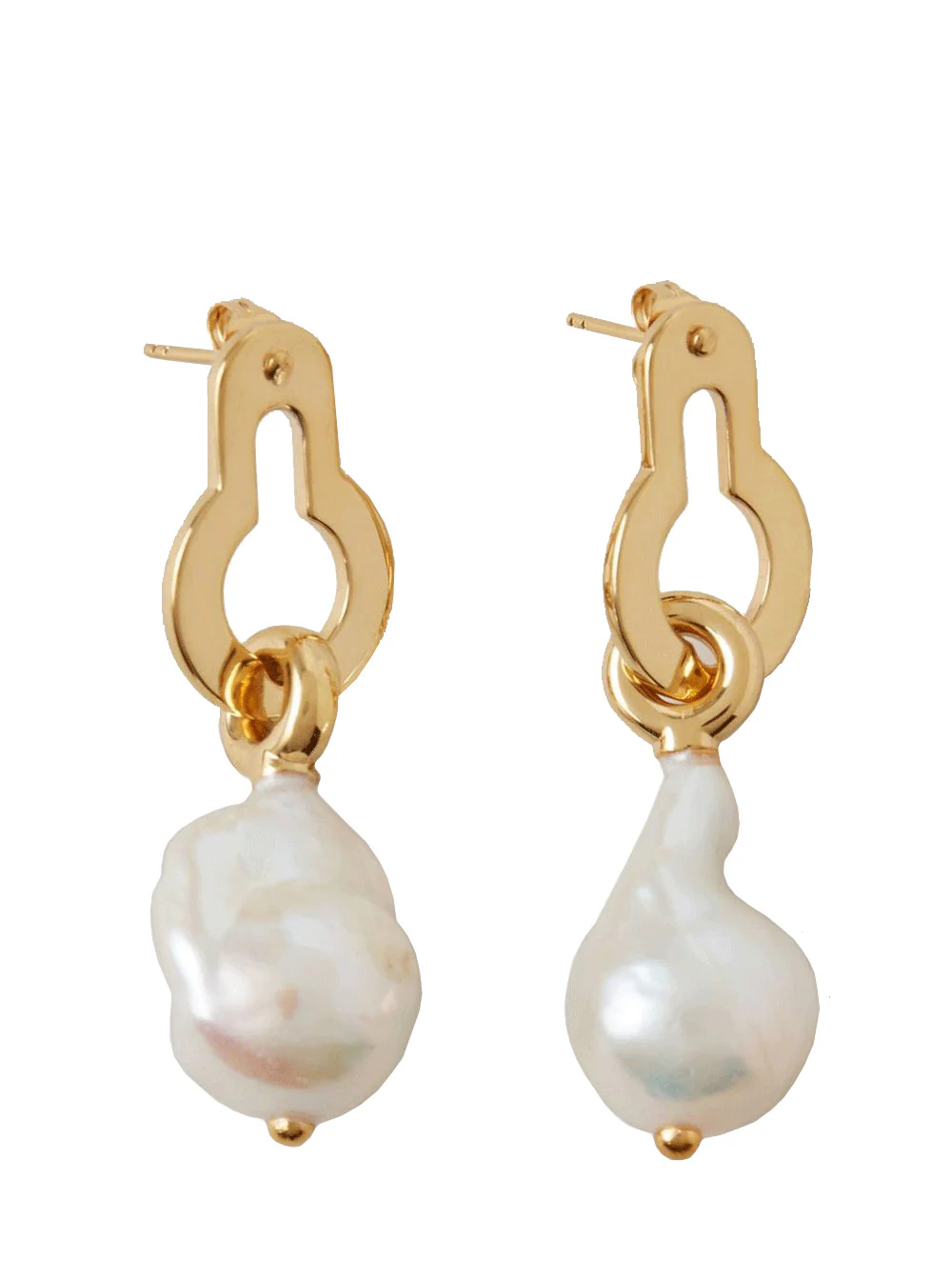 Amberley Baroque Pearl Earrings (Gold)