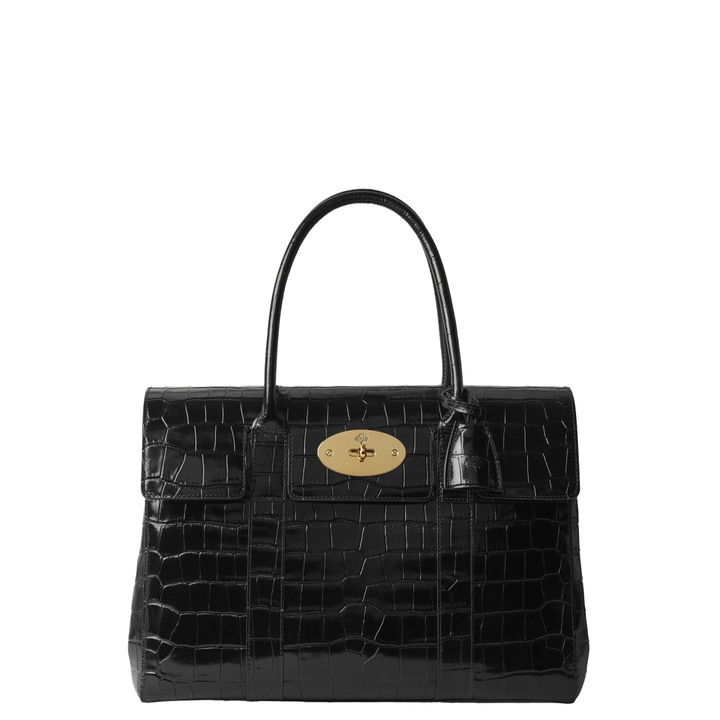 Bayswater Black Shiny Small Croc