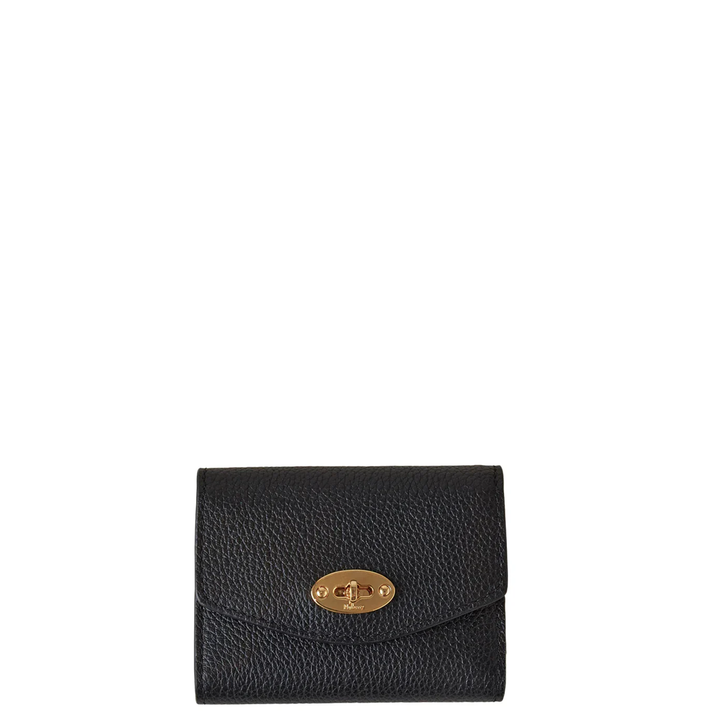 Darley Concertina Wallet Black Small Classic Grain