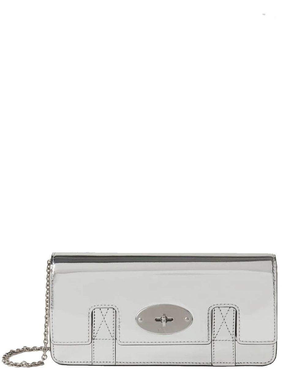 East West Bayswater Clutch Mirror Plain Version (Silver)