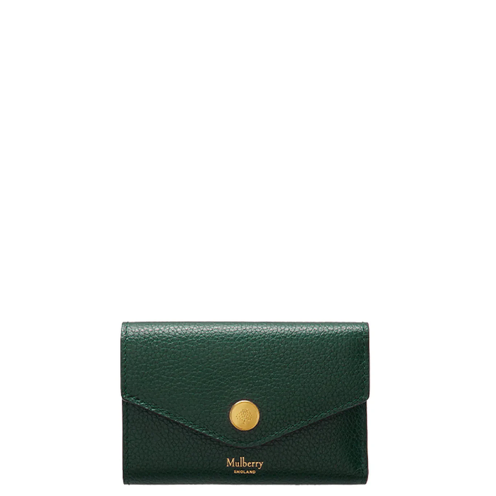 Folded Multi-Card Wallet Small Classic Grain (Mulberry Green)