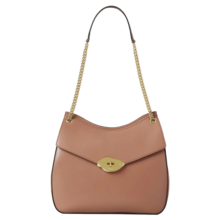 Lana Chain Shoulder Sable High Gloss Leather