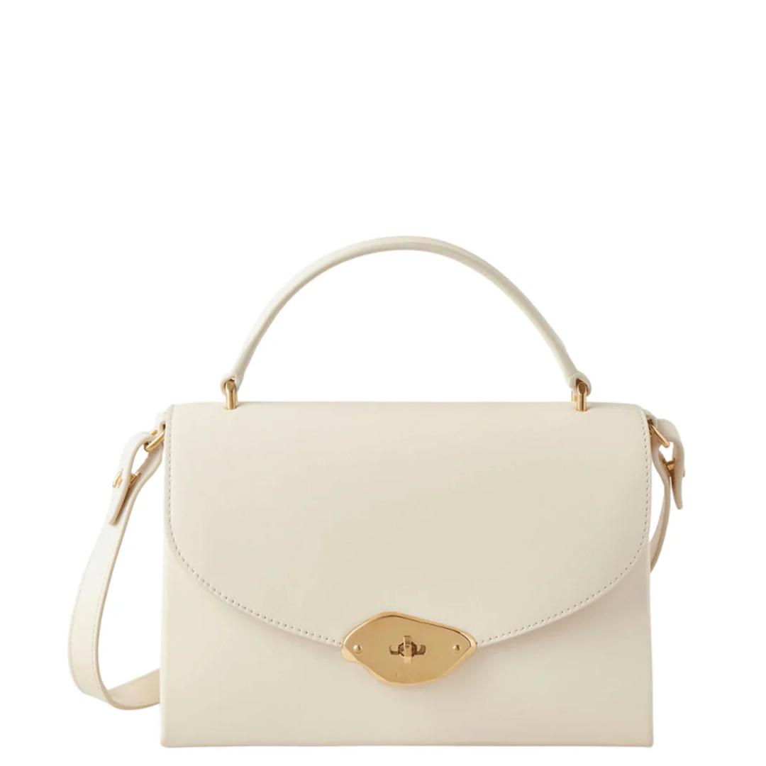 Lana 탑 핸들 고광택 가죽 (Eggshell)