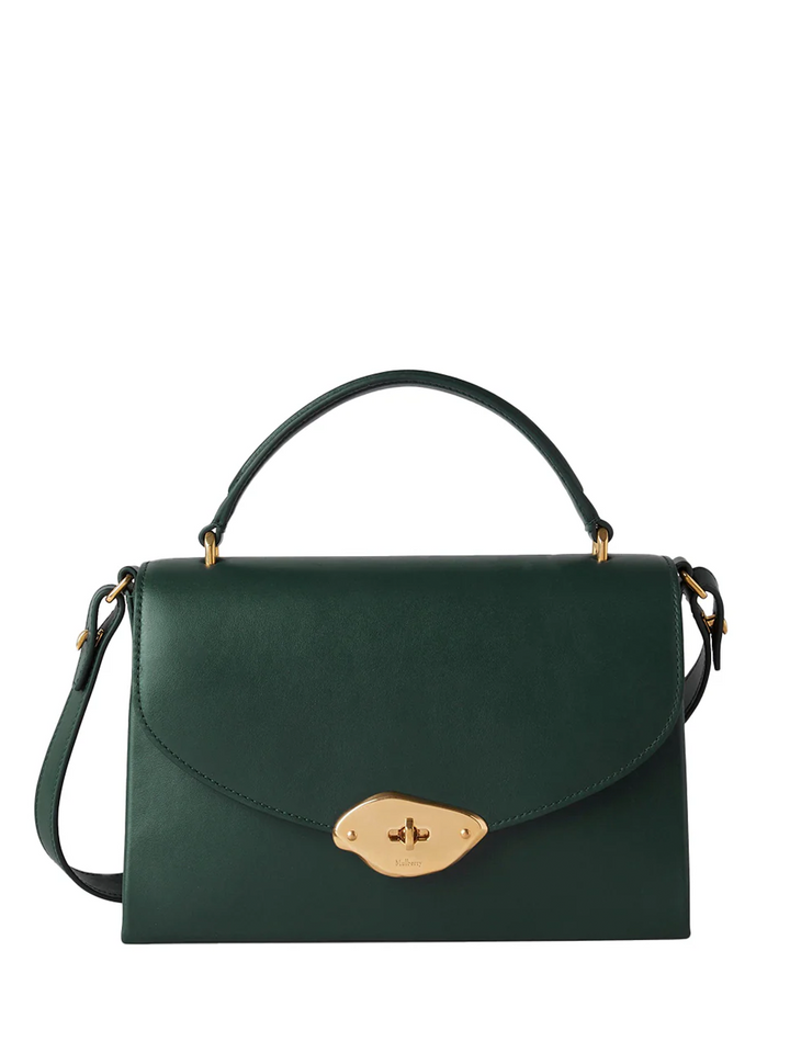 Lana Top Handle Mulberry Green High Gloss Leather