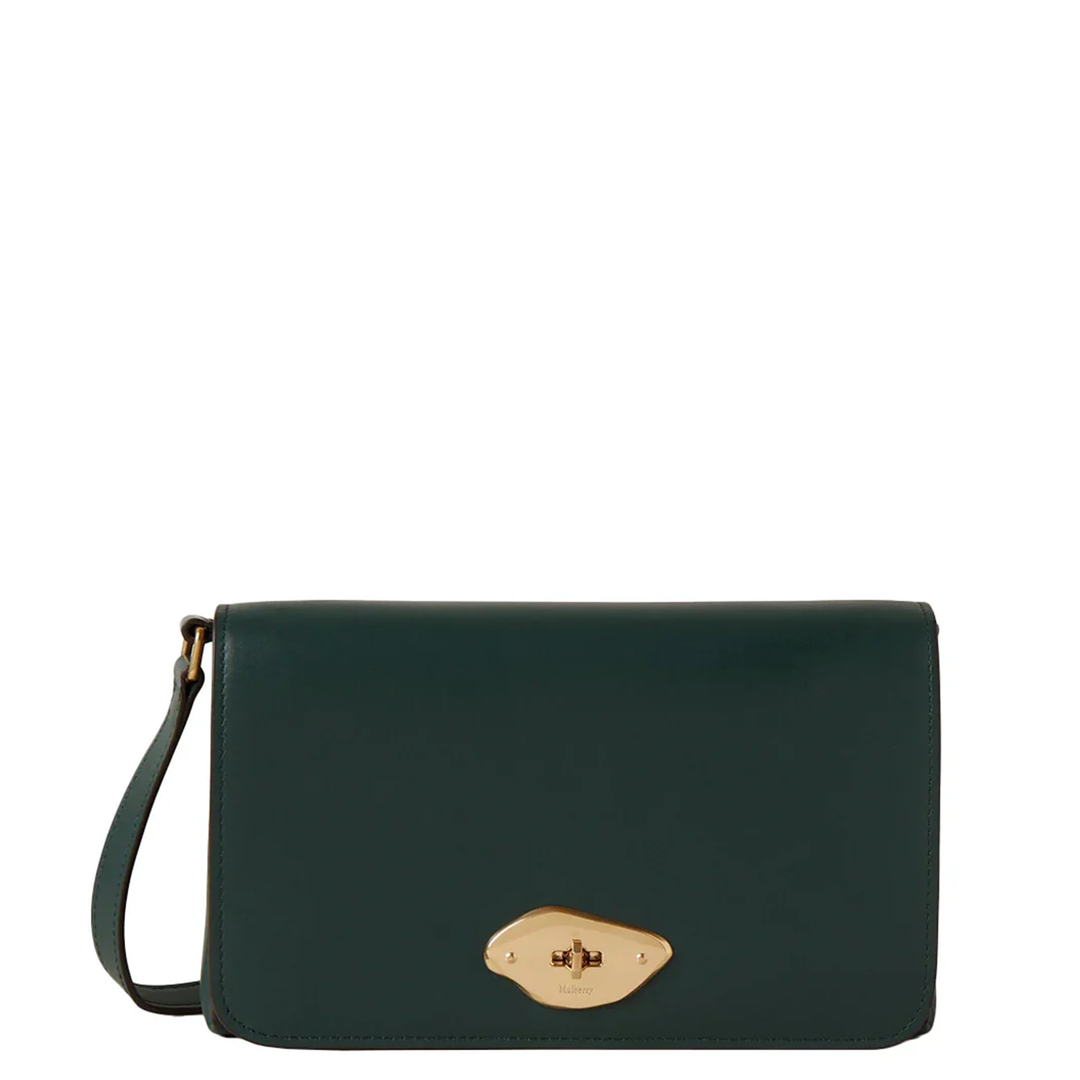 Lana Wallet On Strap Mulberry Green High Gloss Leather