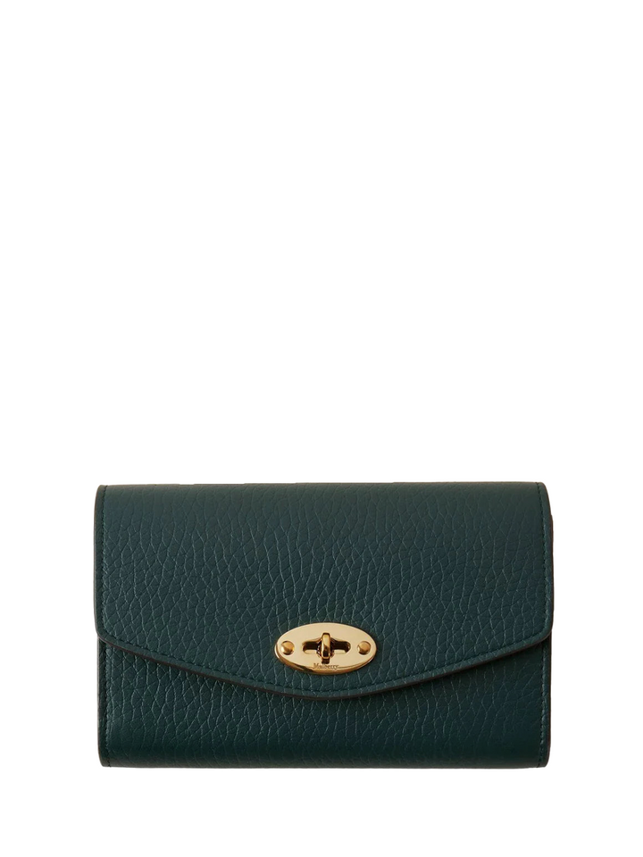 Medium Darley Wallet Mulberry Green Heavy Grain