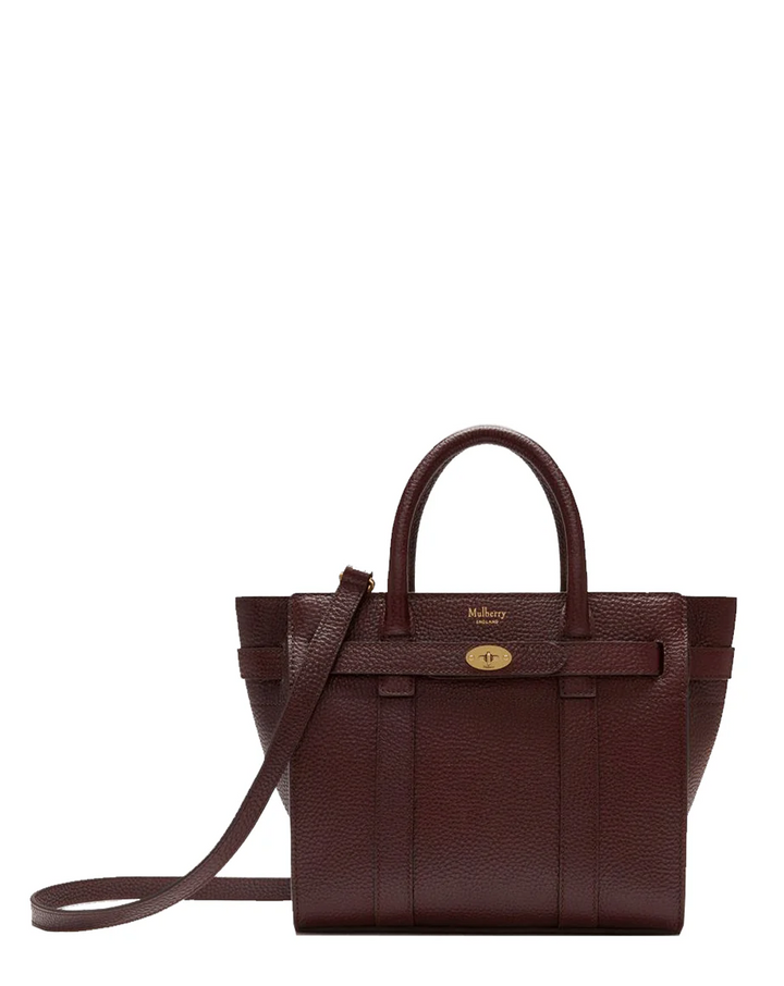 Mini Zipped Bayswater Small Classic Grain (Oxblood)