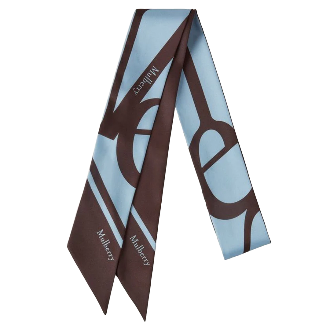 Mulberry Lettering Skinny Scarf