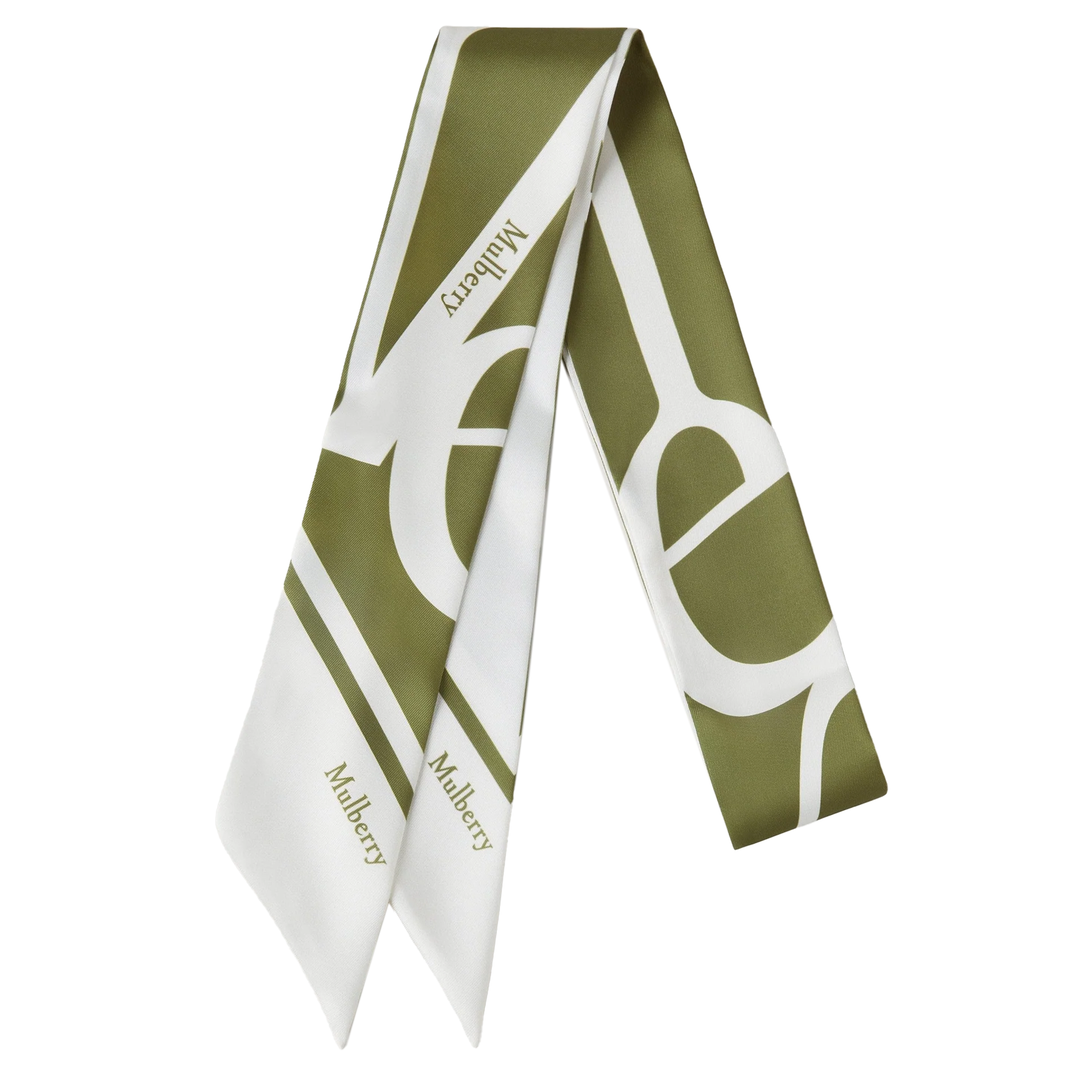 Mulberry Lettering Skinny Scarf