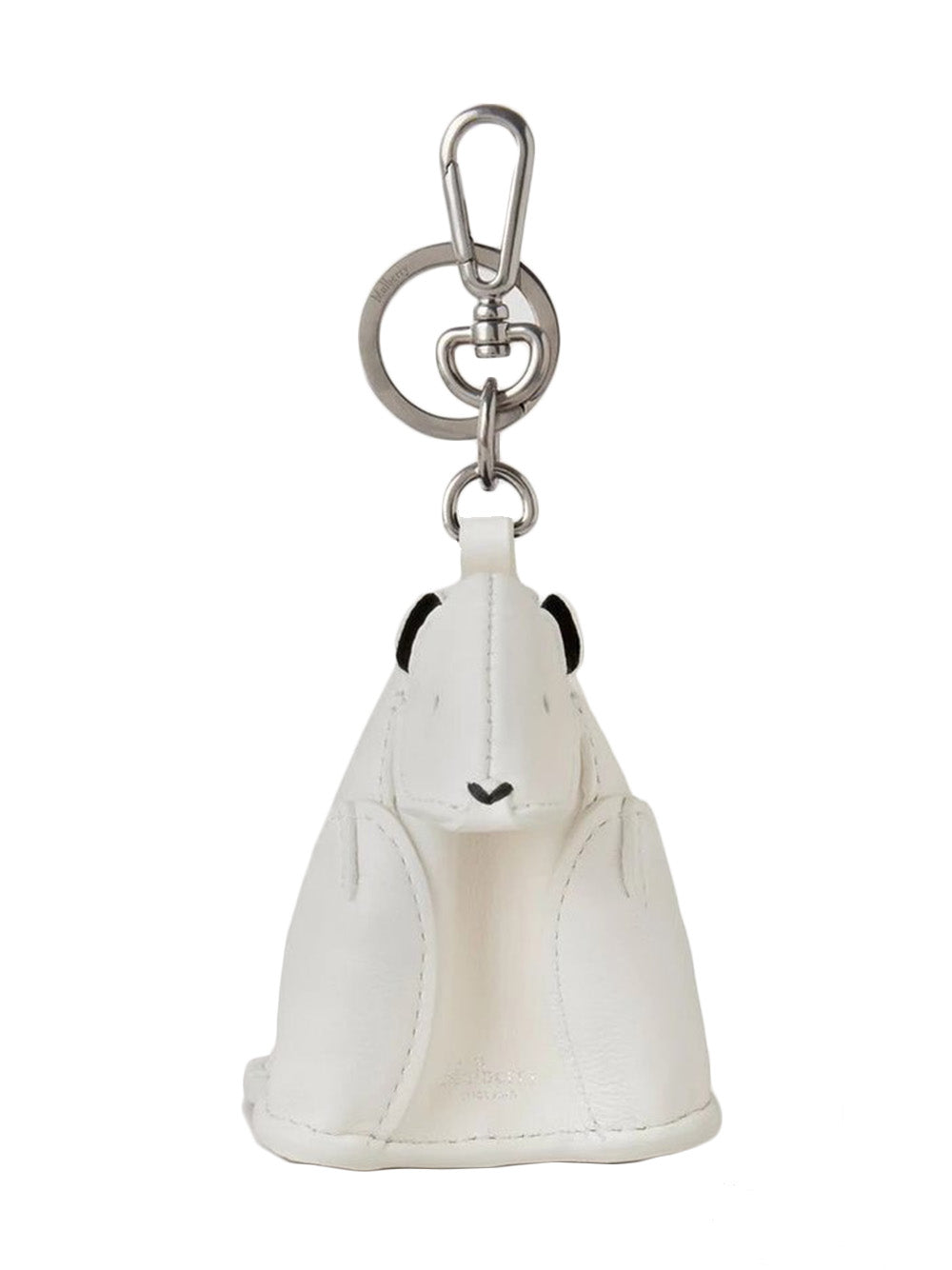       Mulberry-PolarBearZippedCaseKeyringMicroClassicGrain-White-1