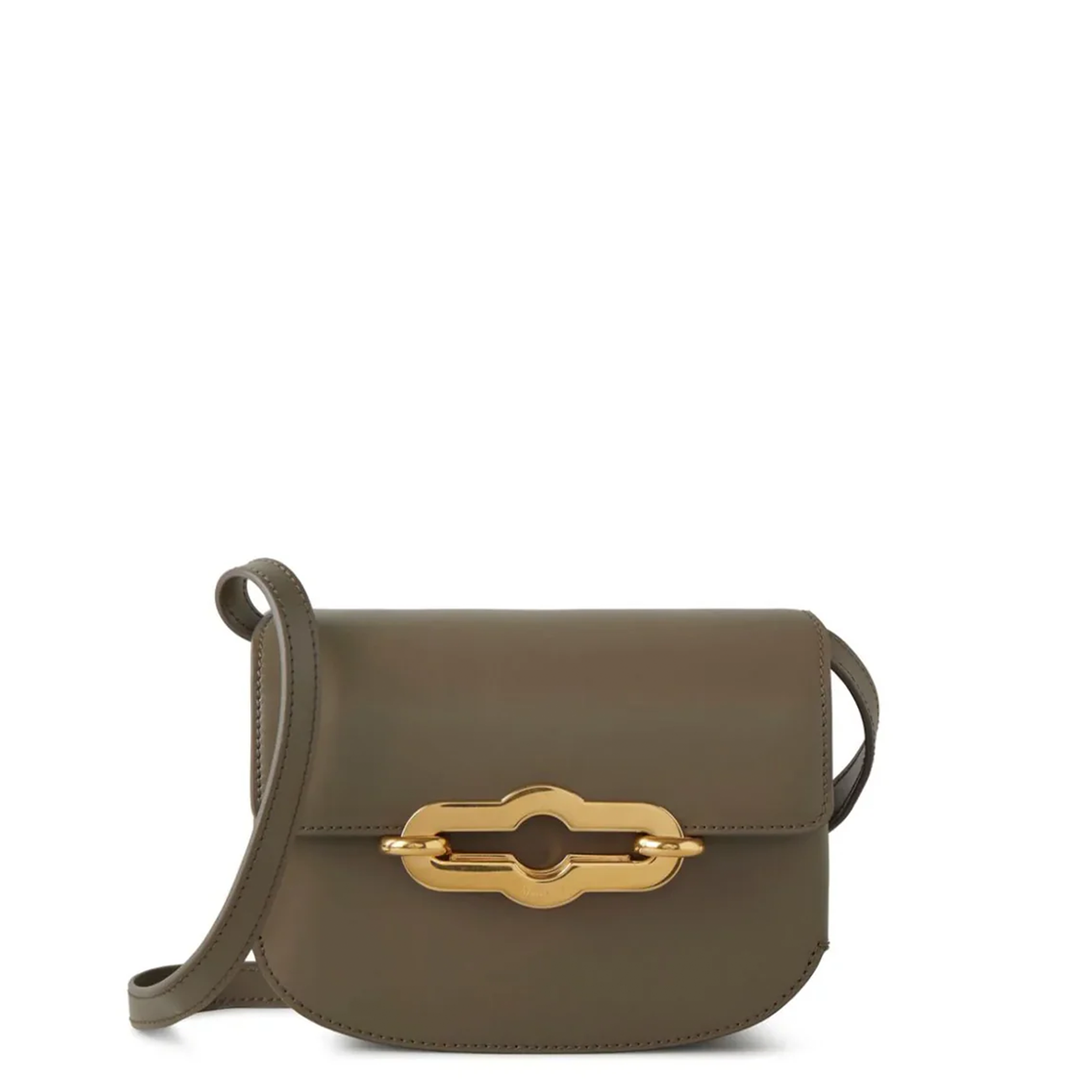 Small Pimlico Satchel Linen Green Super Lux Calf