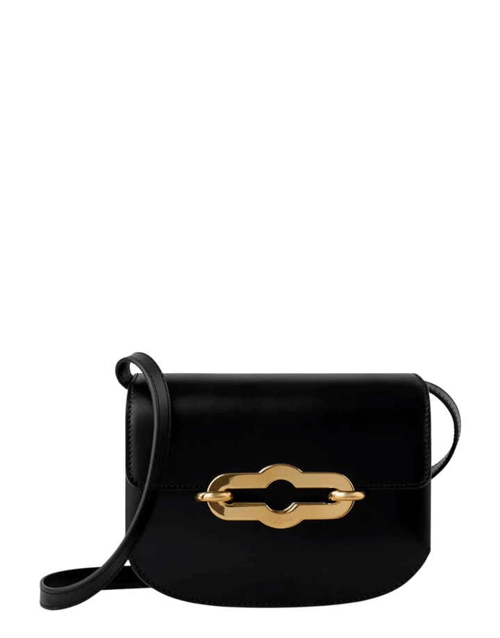 Small Pimlico Satchel Super Lux Calf (Black & Brass)