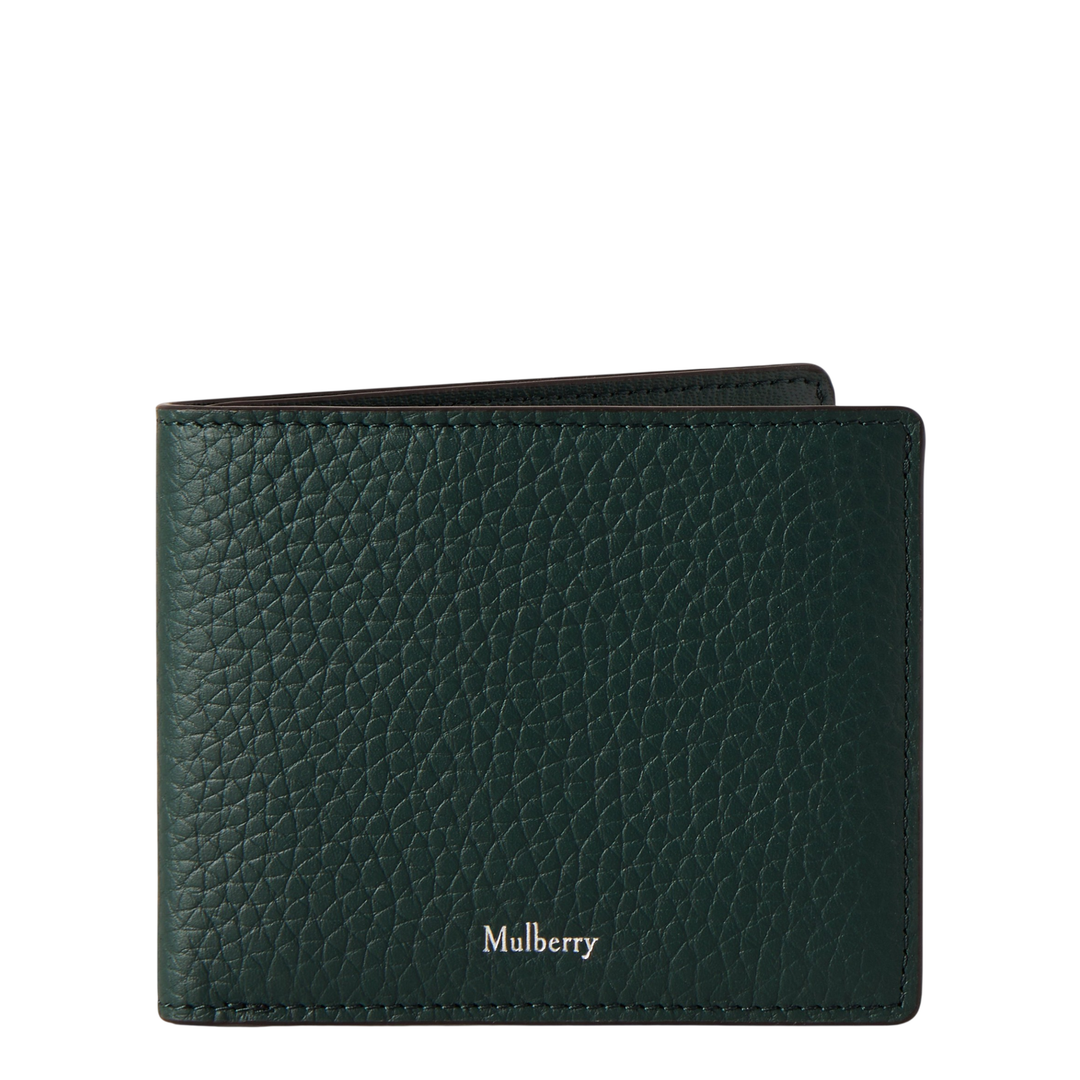 8 Card Wallet Mulberry Green Heavy Grain