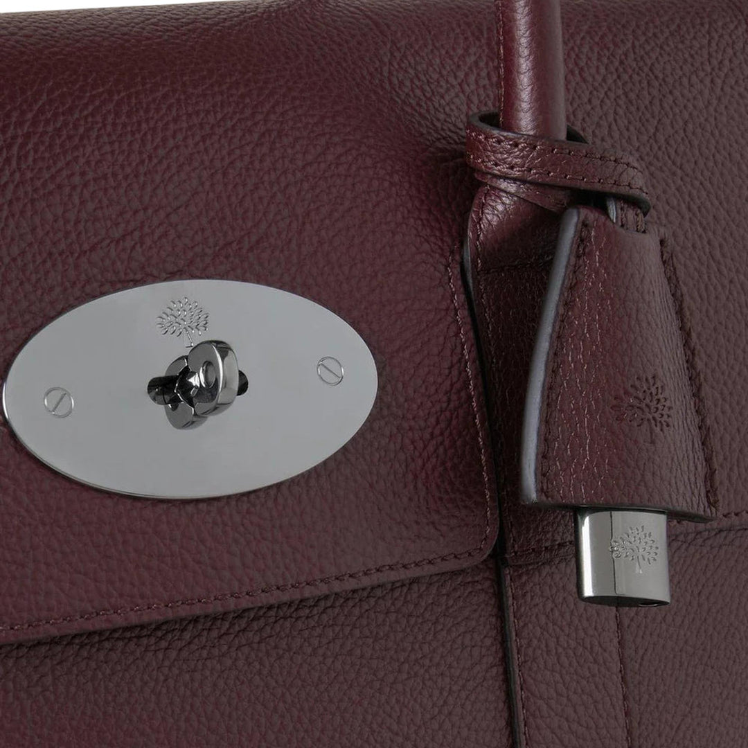 Club21 - Mulberry - Bayswater Black Cherry Small Classic Grain - HANDBAGS - Burgundy