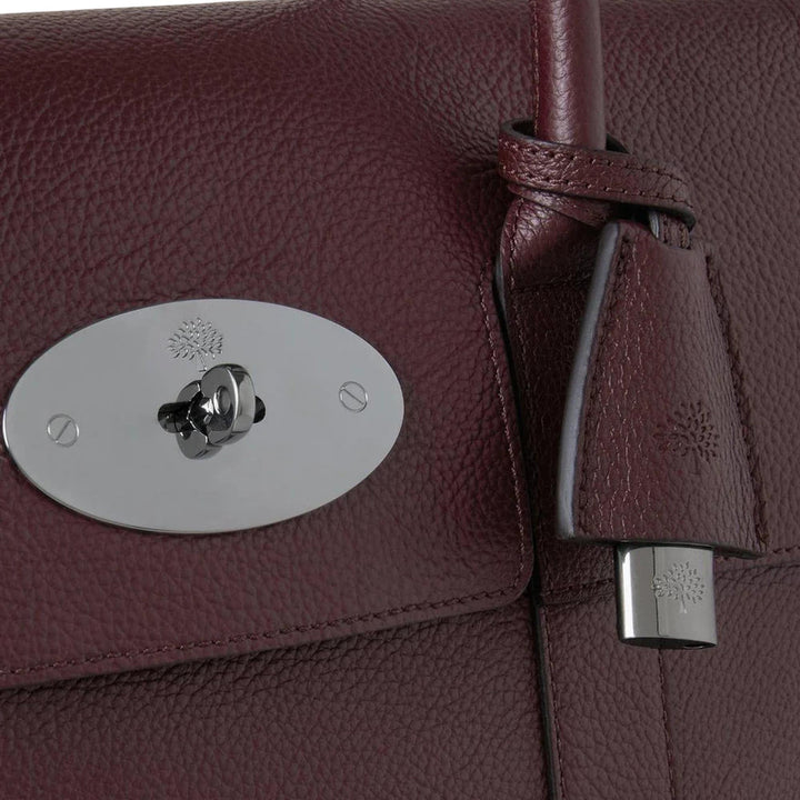 Club21 - Mulberry - Bayswater Black Cherry Small Classic Grain - HANDBAGS - Burgundy