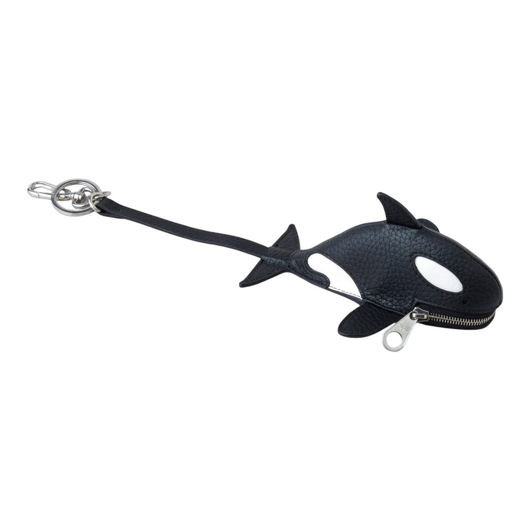 Club21 - Mulberry - Case Keyring Orca Black & White Heavy Grain & Micro Classic Grain - KEYRINGS - Black White