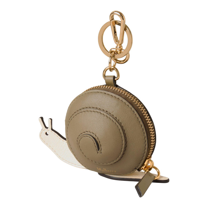 Club21 - Mulberry - Case Keyring Snail Eggshell & Linen Green Mixed Material - KEYRINGS - Eggshell-Linen Green