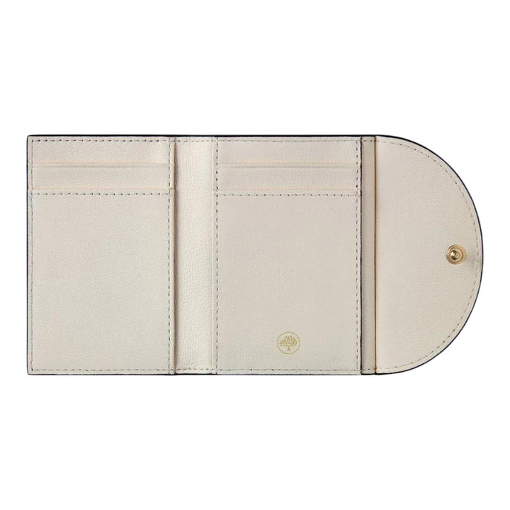 Club21 - Mulberry - Compact Bifold Card Wallet Eggshell & Linen Green Micro Classic Grain - MULTI-CARD WALLETS - Eggshell-Linen Green