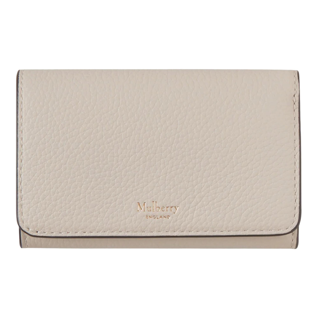 Club21 - Mulberry - Continental Trifold Chalk Small Classic Grain - TRIFOLDS - Off-White