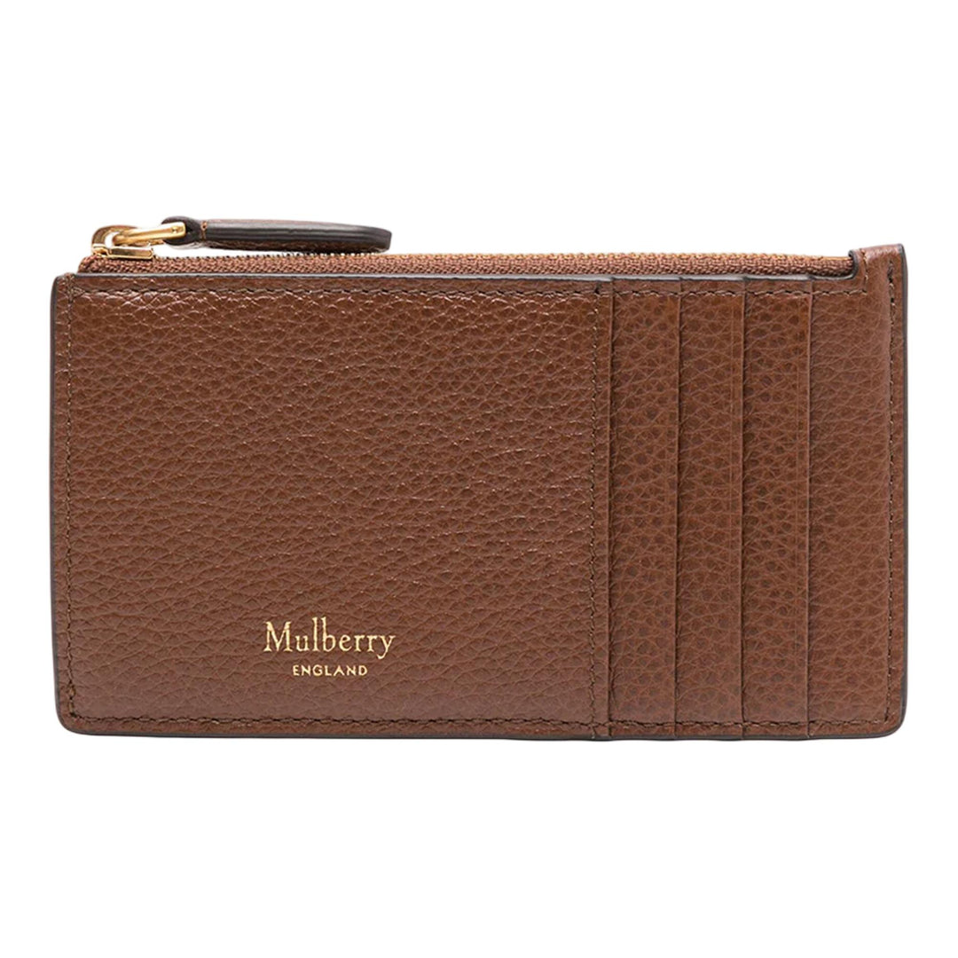 Club21 - Mulberry - Continental Zipped Long Card Holder Oak Two-Tone Small Classic Grain - MULTI-CARD WALLETS - Brown