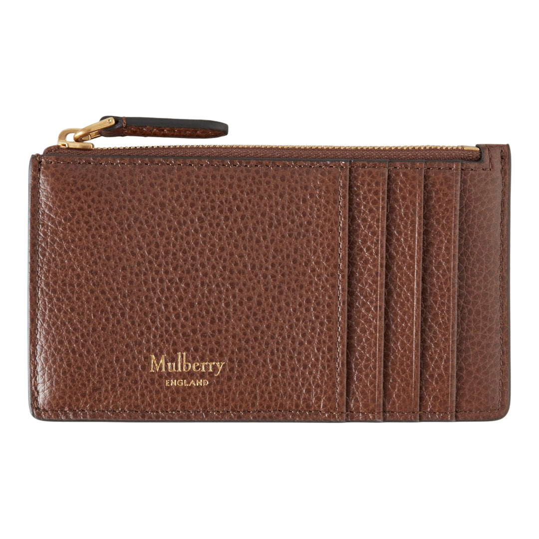 Club21 - Mulberry - Continental Zipped Long Card Holder Oak Two-Tone Small Classic Grain - MULTI-CARD WALLETS - Oak