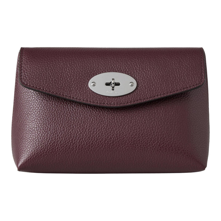 Club21 - Mulberry - Darley Cosmetic Pouch Black Cherry Small Classic Grain - COS. POUCHES - Black Cherry