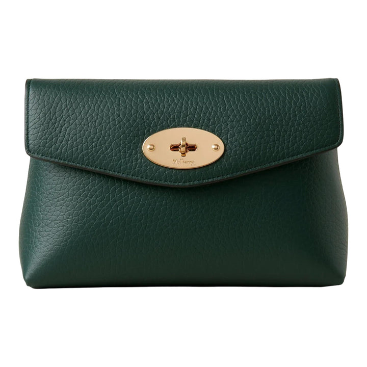 Club21 - Mulberry - Darley Cosmetic Pouch Mulberry Green Heavy Grain - COS. POUCHES - Dark Green