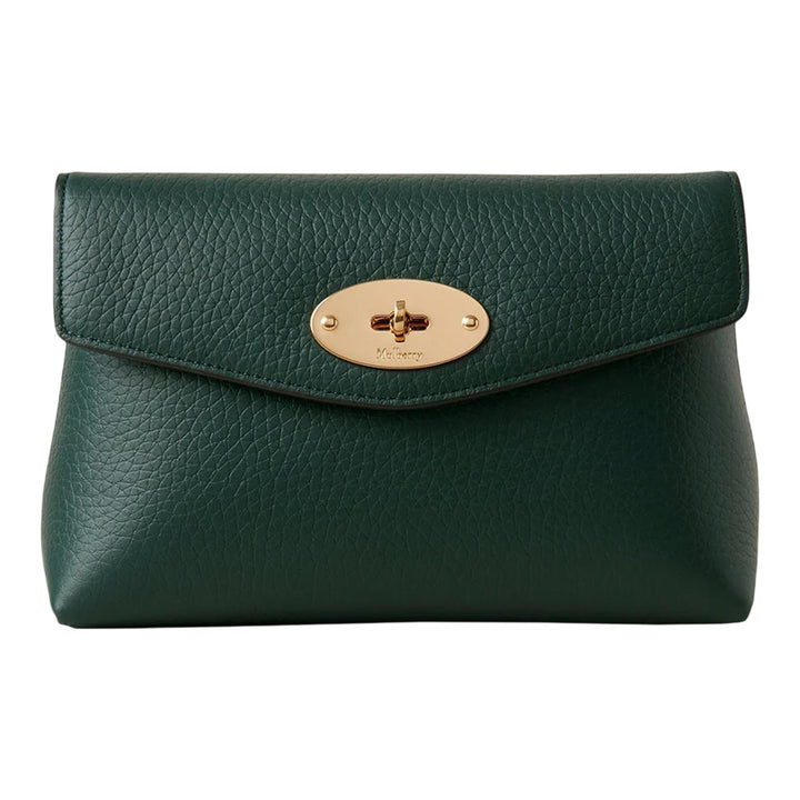 Club21 - Mulberry - Darley Cosmetic Pouch Mulberry Green Heavy Grain - COS. POUCHES - Dark Green