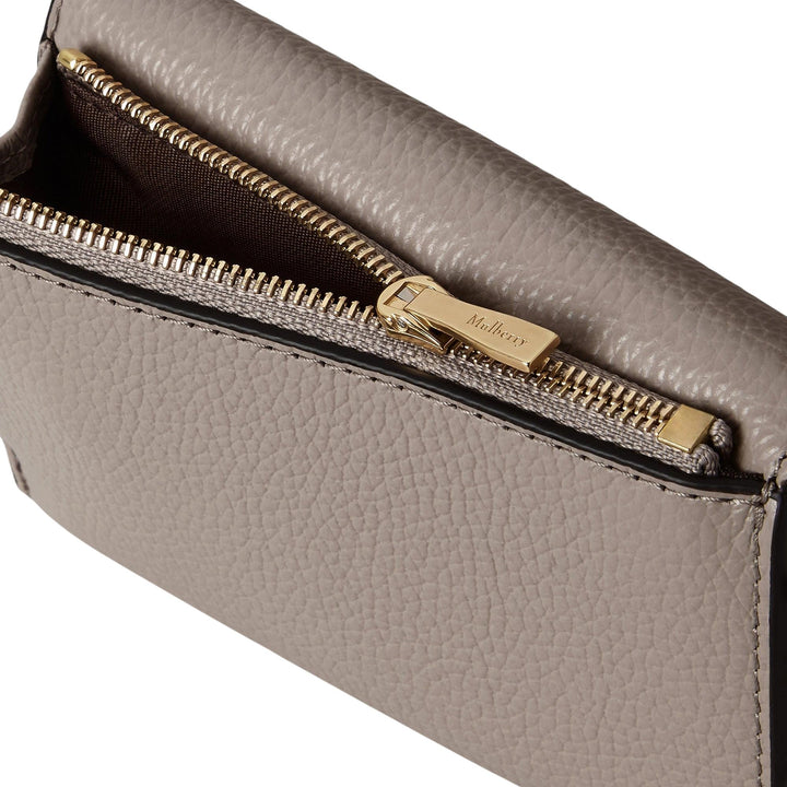 Club21 - Mulberry - Darley Folded Multi-Card Wallet Cashmere Taupe Small Classic Grain - MULTI-CARD WALLETS - Cashmere Taupe