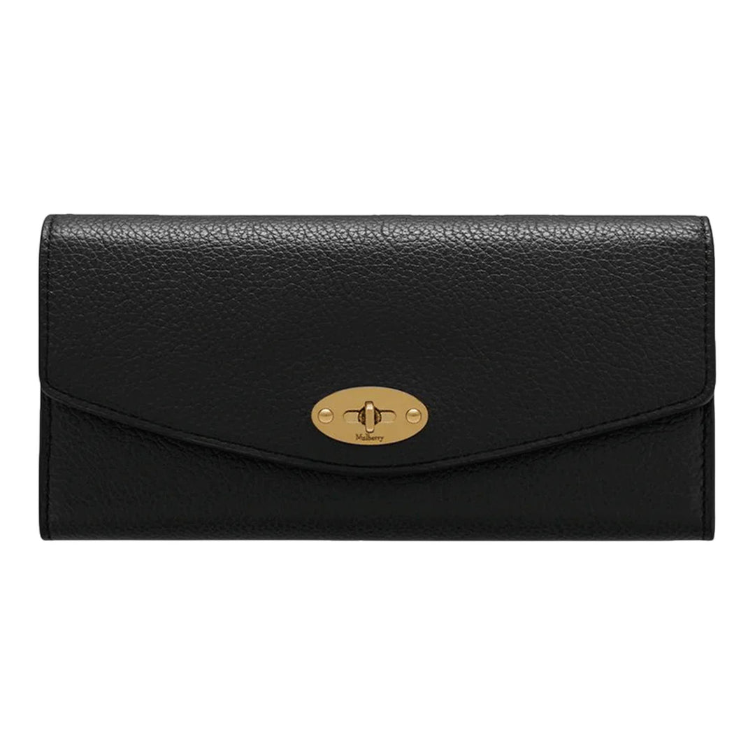 Club21 - Mulberry - Darley Wallet Small Classic Grain (Black) - LONG WALLETS - Black