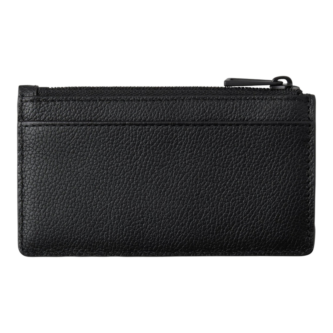 Club21 - Mulberry - Farringdon Long Zipped Credit Card Holder Black Small Pebble Grain - MULTI-CARD WALLETS - Black