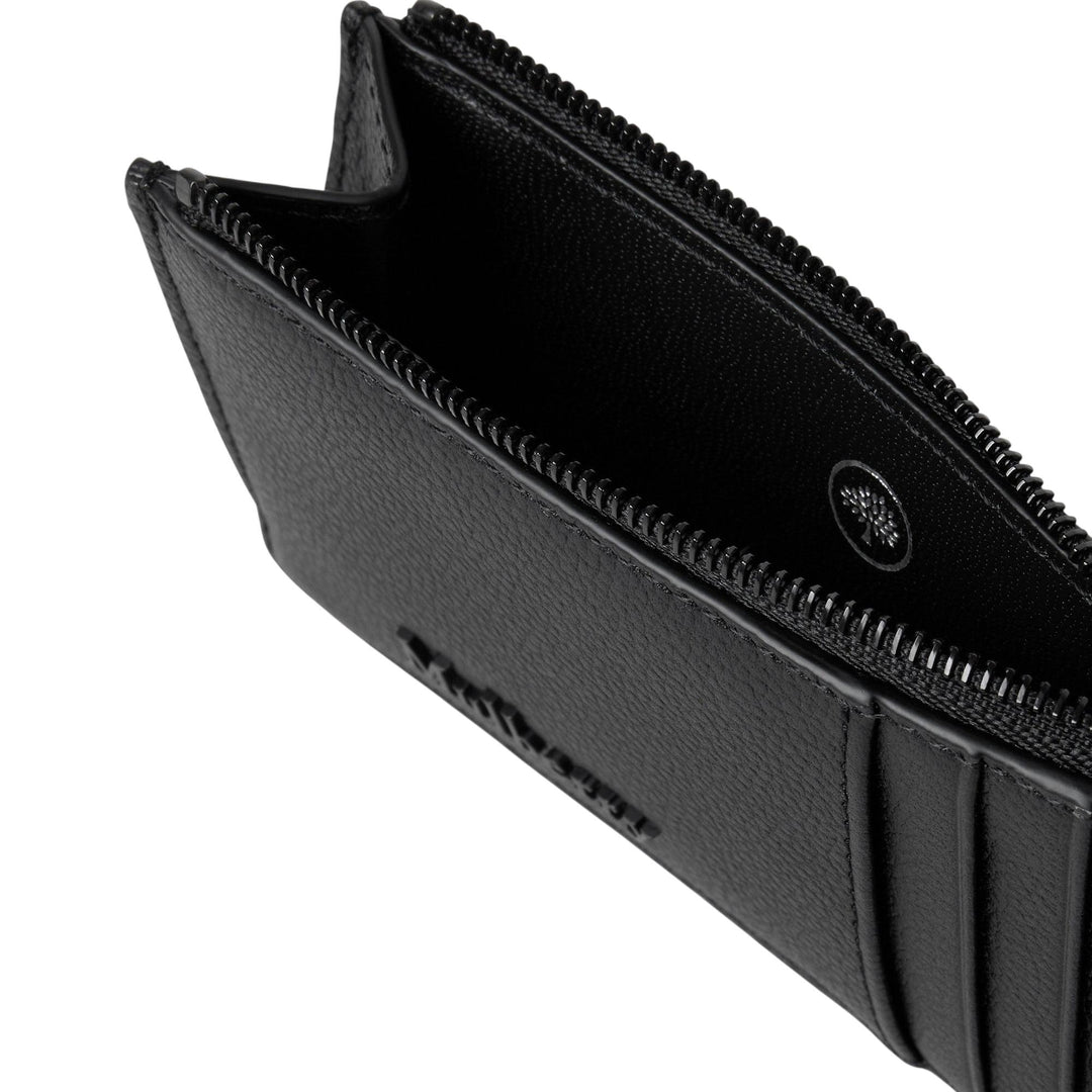 Club21 - Mulberry - Farringdon Long Zipped Credit Card Holder Black Small Pebble Grain - MULTI-CARD WALLETS - Black
