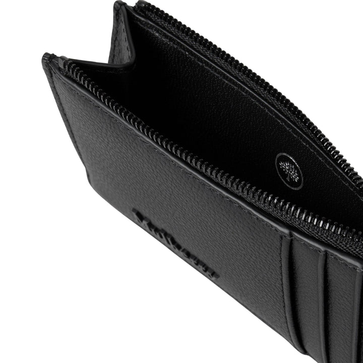 Club21 - Mulberry - Farringdon Long Zipped Credit Card Holder Black Small Pebble Grain - MULTI-CARD WALLETS - Black