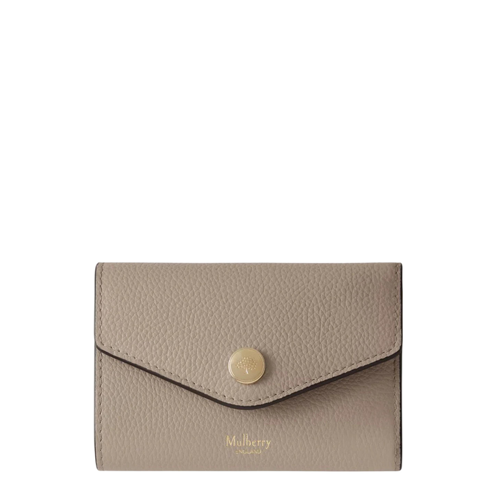 Folded Multi-Card Wallet Cashmere Taupe Small Classic Grain