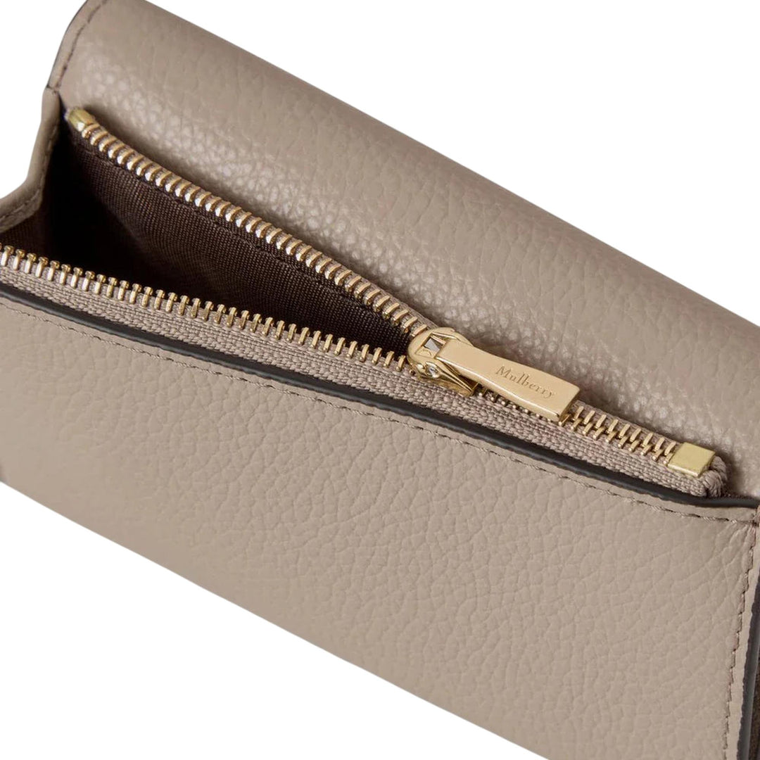 Club21 - Mulberry - Folded Multi-Card Wallet Cashmere Taupe Small Classic Grain - MULTI-CARD WALLETS - Cashmere Taupe