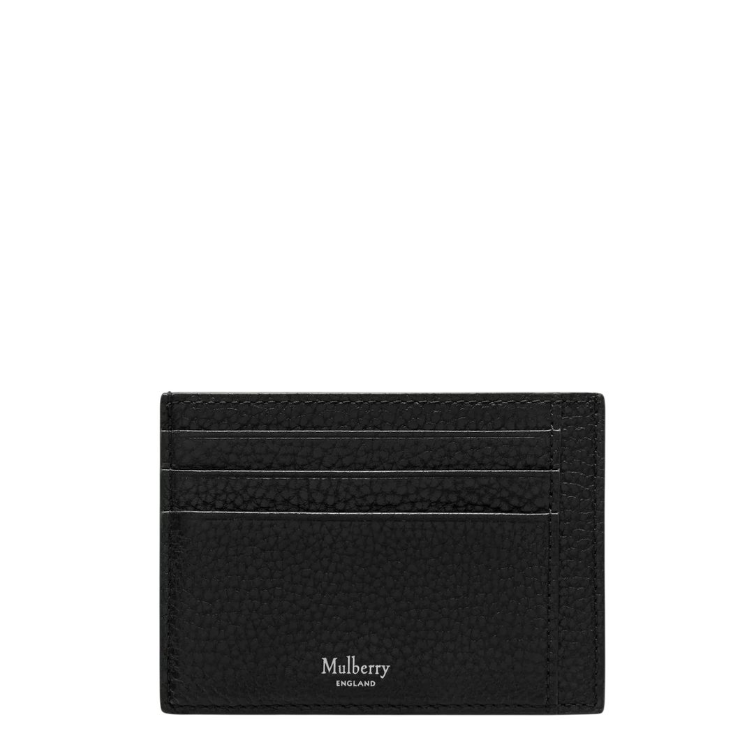 Card Holder Black Small Classic Grain