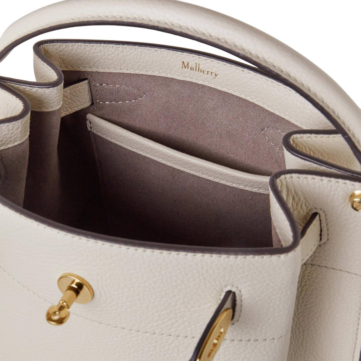 Club21 - Mulberry - Islington Bucket Chalk Small Classic Grain - MEDIUM CROSS BODY - Off-White