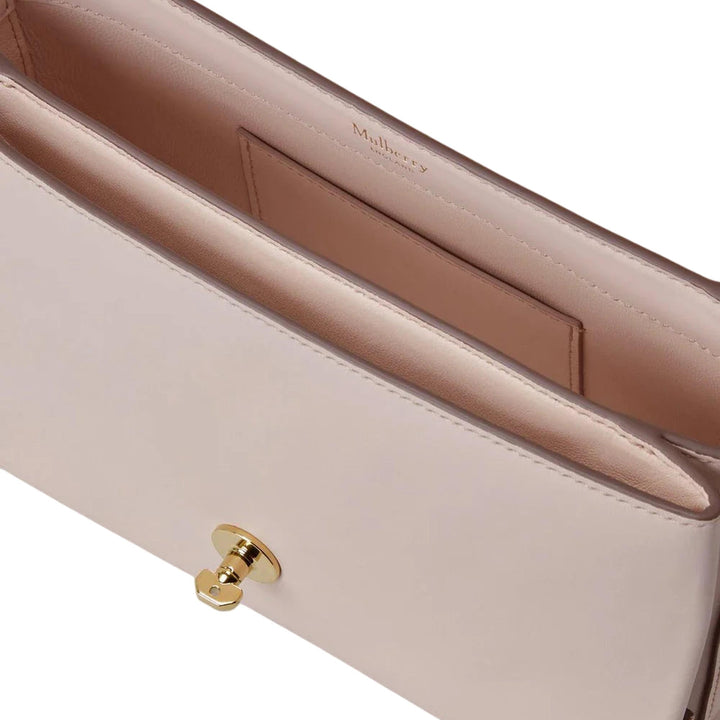 Club21 - Mulberry - Lana Top Handle Blossom Pink High Gloss Leather - HANDBAGS - Pink