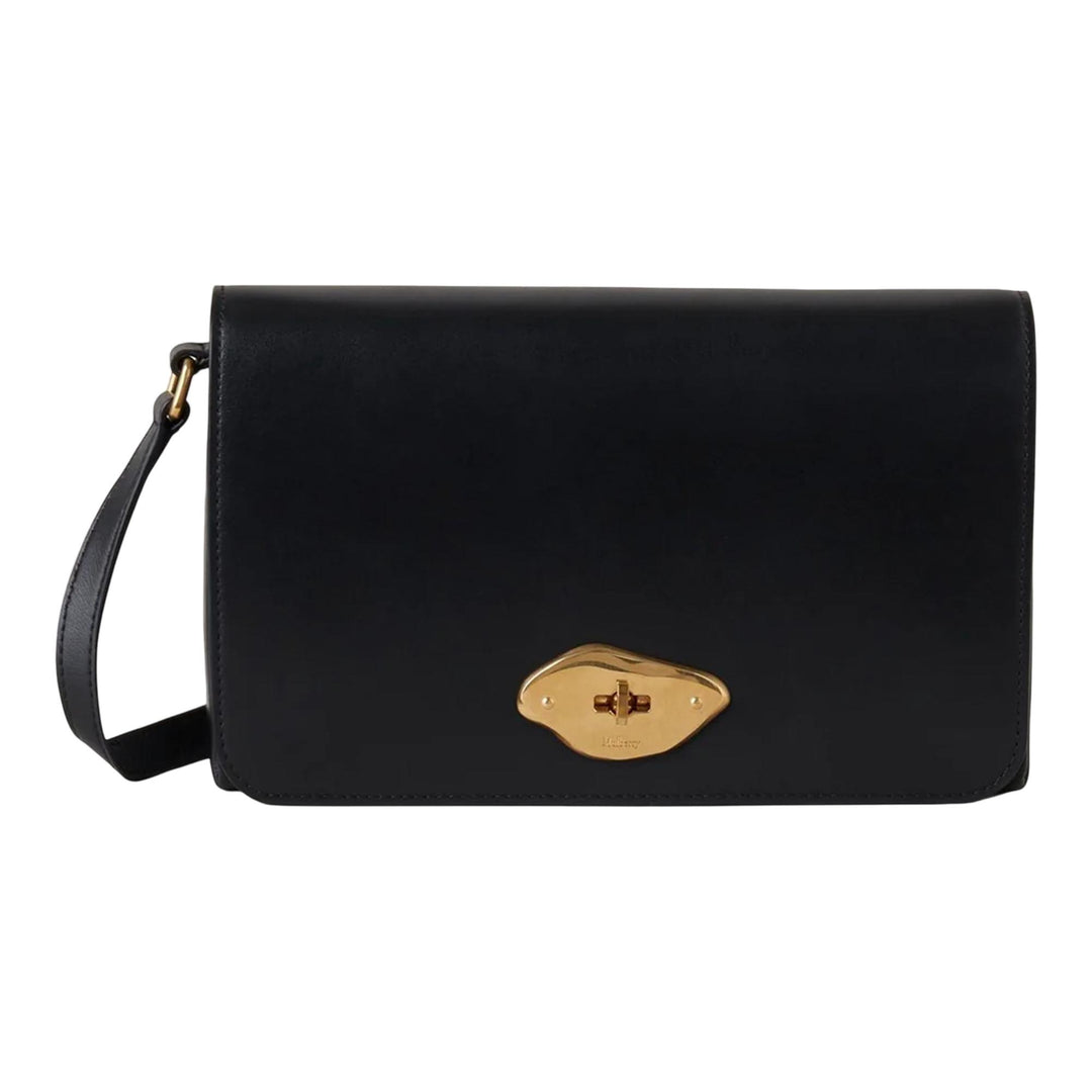 Club21 - Mulberry - Lana Wallet On Strap Black High Gloss Leather - SMALL CROSS BODY - Black